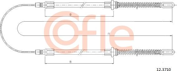 Cofle 92.12.3710 - Tirette à câble, frein de stationnement cwaw.fr