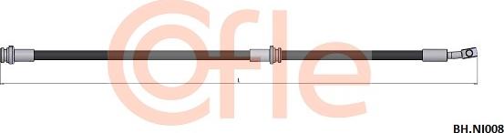 Cofle 92.BH.NI008 - Flexible de frein cwaw.fr