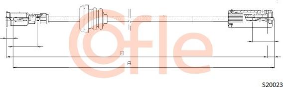 Cofle 92.S20023 - Câble flexible de commande de compteur cwaw.fr