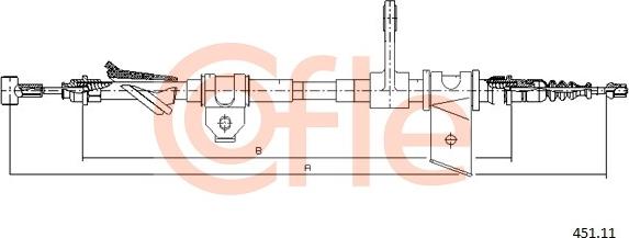 Cofle 451.11 - Tirette à câble, frein de stationnement cwaw.fr