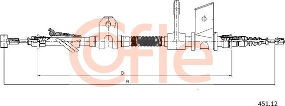 Cofle 451.12 - Tirette à câble, frein de stationnement cwaw.fr