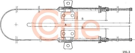 Cofle 191.3 - Tirette à câble, frein de stationnement cwaw.fr