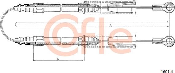 Cofle 1601.4 - Tirette à câble, frein de stationnement cwaw.fr