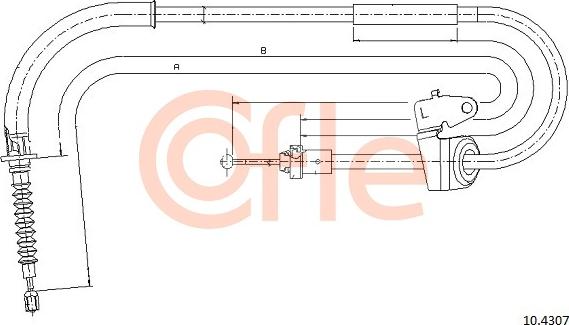 Cofle 10.4307 - Tirette à câble, frein de stationnement cwaw.fr