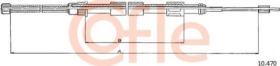 Cofle 10.470 - Tirette à câble, frein de stationnement cwaw.fr