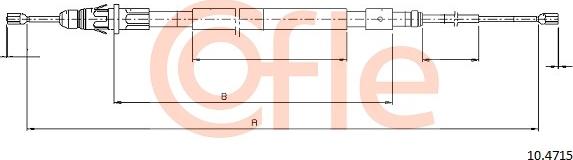 Cofle 10.4715 - Tirette à câble, frein de stationnement cwaw.fr