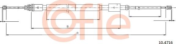 Cofle 10.4716 - Tirette à câble, frein de stationnement cwaw.fr