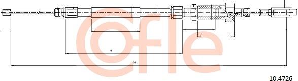 Cofle 10.4726 - Tirette à câble, frein de stationnement cwaw.fr