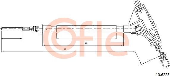 Cofle 10.6223 - Tirette à câble, frein de stationnement cwaw.fr