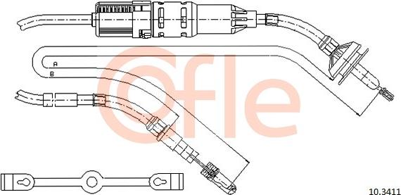 Cofle 10.3411 - Tirette à câble, commande d'embrayage cwaw.fr