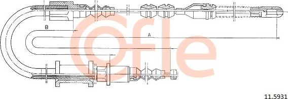 Cofle 11.5931 - Tirette à câble, frein de stationnement cwaw.fr