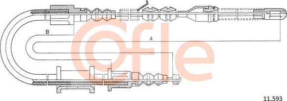 Cofle 11.593 - Tirette à câble, frein de stationnement cwaw.fr