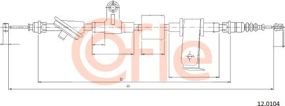 Cofle 12.0104 - Tirette à câble, frein de stationnement cwaw.fr