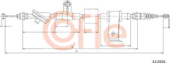 Cofle 12.0101 - Tirette à câble, frein de stationnement cwaw.fr