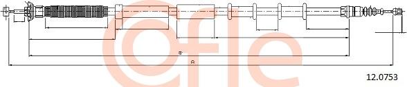 Cofle 12.0753 - Tirette à câble, frein de stationnement cwaw.fr