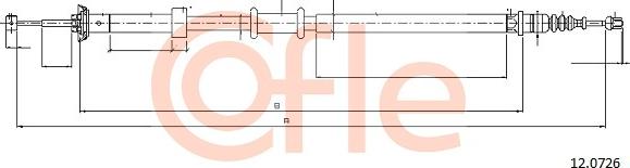 Cofle 12.0726 - Tirette à câble, frein de stationnement cwaw.fr