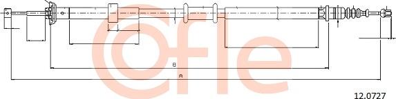 Cofle 12.0727 - Tirette à câble, frein de stationnement cwaw.fr