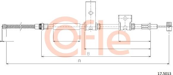 Cofle 17.5013 - Tirette à câble, frein de stationnement cwaw.fr