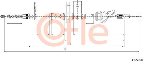 Cofle 17.5020 - Tirette à câble, frein de stationnement cwaw.fr