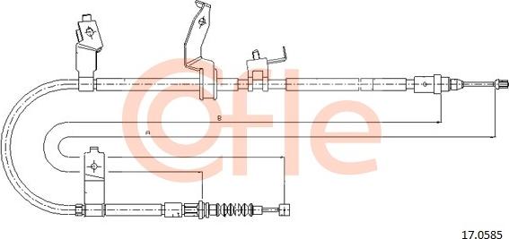Cofle 17.0585 - Tirette à câble, frein de stationnement cwaw.fr