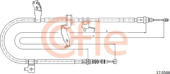 Cofle 17.0586 - Tirette à câble, frein de stationnement cwaw.fr