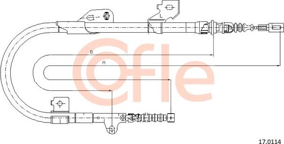 Cofle 92.1701.14 - Tirette à câble, frein de stationnement cwaw.fr