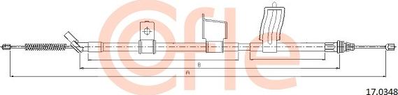 Cofle 17.0348 - Tirette à câble, frein de stationnement cwaw.fr