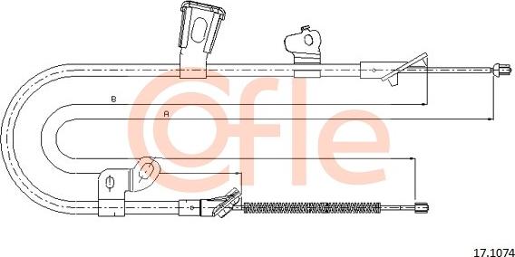 Cofle 17.1074 - Tirette à câble, frein de stationnement cwaw.fr