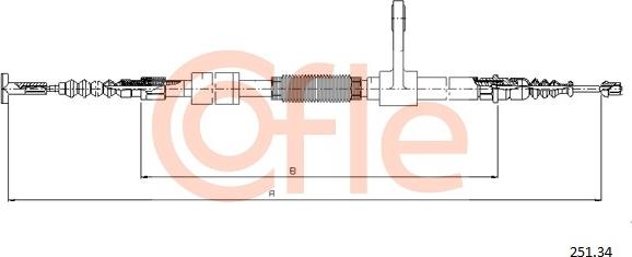 Cofle 251.34 - Tirette à câble, frein de stationnement cwaw.fr