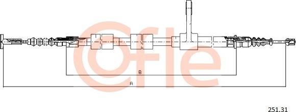 Cofle 251.31 - Tirette à câble, frein de stationnement cwaw.fr