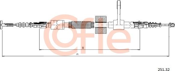 Cofle 251.32 - Tirette à câble, frein de stationnement cwaw.fr