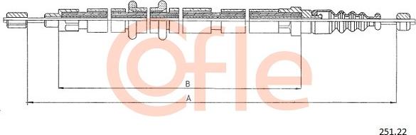 Cofle 251.22 - Tirette à câble, frein de stationnement cwaw.fr
