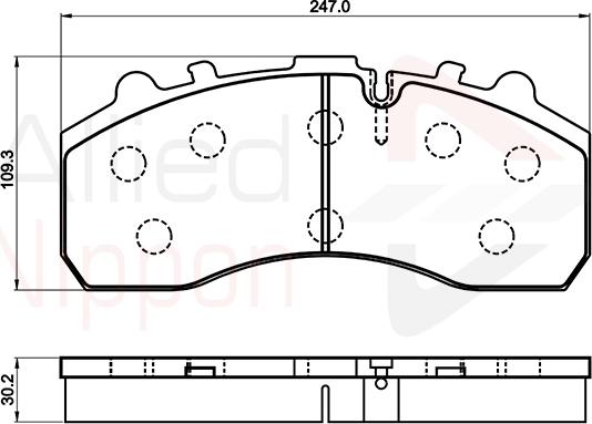 Comline ACV042HD - Kit de plaquettes de frein, frein à disque cwaw.fr