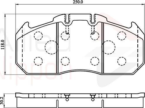 Comline ACV058HD - Kit de plaquettes de frein, frein à disque cwaw.fr