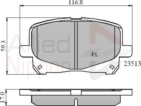 Comline ADB0904 - Kit de plaquettes de frein, frein à disque cwaw.fr