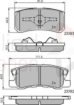 Comline ADB0905 - Kit de plaquettes de frein, frein à disque cwaw.fr