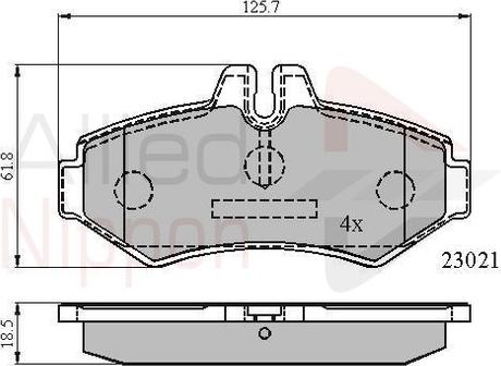 Comline ADB0914 - Kit de plaquettes de frein, frein à disque cwaw.fr