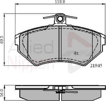 Comline ADB0989 - Kit de plaquettes de frein, frein à disque cwaw.fr