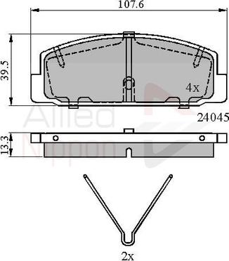 Comline ADB0986 - Kit de plaquettes de frein, frein à disque cwaw.fr