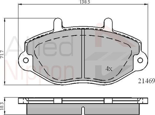 Comline ADB0924 - Kit de plaquettes de frein, frein à disque cwaw.fr