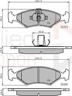 Comline ADB0444 - Kit de plaquettes de frein, frein à disque cwaw.fr