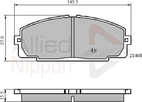 Comline ADB0459 - Kit de plaquettes de frein, frein à disque cwaw.fr