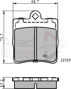 Comline ADB0454 - Kit de plaquettes de frein, frein à disque cwaw.fr