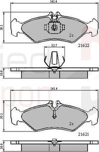 Comline ADB0453 - Kit de plaquettes de frein, frein à disque cwaw.fr