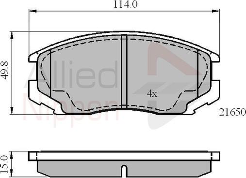 Comline ADB0415 - Kit de plaquettes de frein, frein à disque cwaw.fr