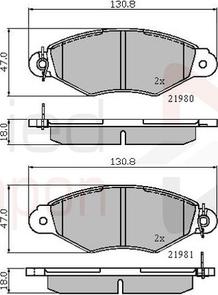 Comline ADB0485 - Kit de plaquettes de frein, frein à disque cwaw.fr