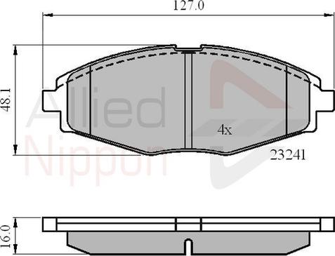 Comline ADB0486 - Kit de plaquettes de frein, frein à disque cwaw.fr