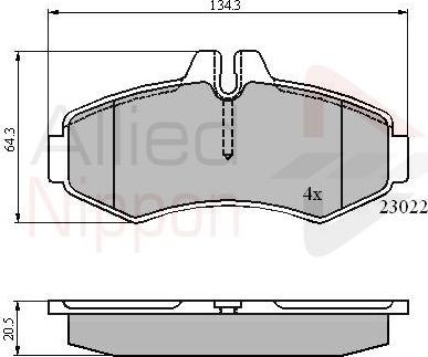 Comline ADB0480 - Kit de plaquettes de frein, frein à disque cwaw.fr