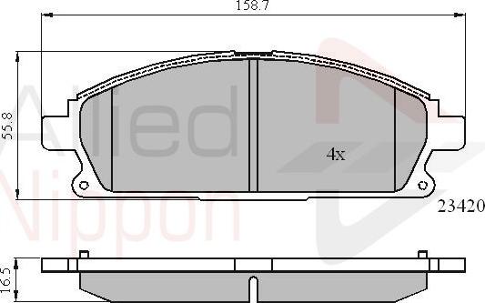 Comline ADB0591 - Kit de plaquettes de frein, frein à disque cwaw.fr