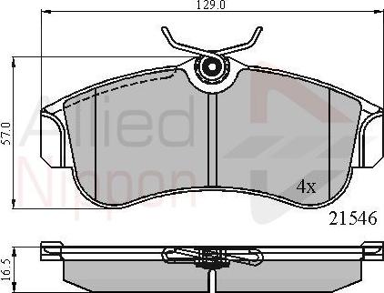 Comline ADB0566 - Kit de plaquettes de frein, frein à disque cwaw.fr